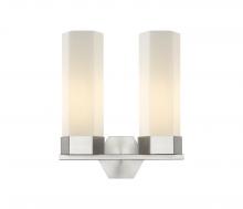  427-2W-SN-G427-14WH - Claverack - 2 Light - 13 inch - Satin Nickel - Bath Vanity Light