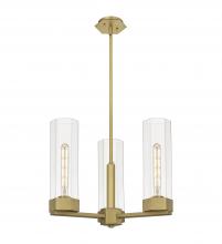  427-3CR-BB-G427-14CL - Claverack - 3 Light - 22 inch - Brushed Brass - Pendant