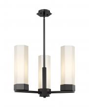  427-3CR-BK-G427-14WH - Claverack - 3 Light - 22 inch - Matte Black - Pendant