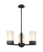  427-3CR-BK-G427-9WH - Claverack - 3 Light - 22 inch - Matte Black - Pendant