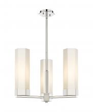  427-3CR-PN-G427-14WH - Claverack - 3 Light - 22 inch - Polished Nickel - Pendant