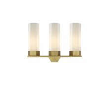  427-3W-BB-G427-14WH - Claverack - 3 Light - 22 inch - Brushed Brass - Bath Vanity Light