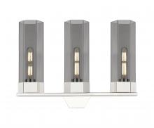  427-3W-PN-G427-14SM - Claverack - 3 Light - 22 inch - Polished Nickel - Bath Vanity Light