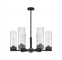  427-6CR-BK-G427-14CL - Claverack - 6 Light - 28 inch - Matte Black - Chandelier