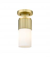  428-1F-BB-G428-7WH - Bolivar - 1 Light - 5 inch - Brushed Brass - Flush Mount