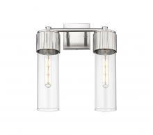  428-2W-SN-G428-12CL - Bolivar - 2 Light - 14 inch - Satin Nickel - Bath Vanity Light