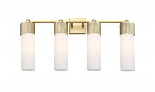  428-4W-BB-G428-12WH - Bolivar - 4 Light - 31 inch - Brushed Brass - Bath Vanity Light