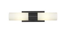  429-2WL-BK-G429-8WH - Empire - 2 Light - 5 inch - Matte Black - Bath Vanity Light