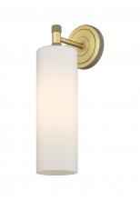  434-1W-BB-G434-12WH - Crown Point - 1 Light - 5 inch - Brushed Brass - Sconce