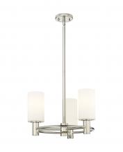  434-3CR-PN-G434-7WH - Crown Point - 3 Light - 18 inch - Polished Nickel - Pendant