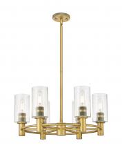  434-6CR-BB-G434-7SDY - Crown Point - 6 Light - 24 inch - Brushed Brass - Chandelier