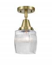  447-1C-AB-G302 - Colton - 1 Light - 6 inch - Antique Brass - Flush Mount