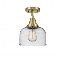  447-1C-AB-G74 - Bell - 1 Light - 8 inch - Antique Brass - Flush Mount