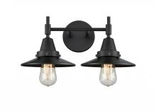  447-2W-BK-M6-BK - Railroad - 2 Light - 17 inch - Matte Black - Bath Vanity Light