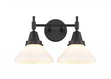  447-2W-BK-W-LED - Caden - 2 Light - 17 inch - Matte Black - Bath Vanity Light