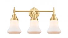  447-3W-SG-G191 - Bellmont - 3 Light - 24 inch - Satin Gold - Bath Vanity Light