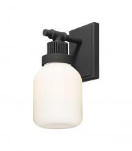  472-1W-TBK-G472-6WH - Somers - 1 Light - 5 inch - Textured Black - Sconce