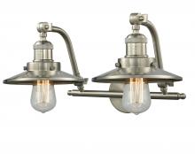  515-2W-SN-M2 - Railroad - 2 Light - 18 inch - Brushed Satin Nickel - Bath Vanity Light