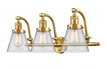  515-3W-SG-G62 - Cone - 3 Light - 28 inch - Satin Gold - Bath Vanity Light