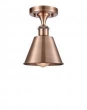  516-1C-AC-M8 - Smithfield - 1 Light - 7 inch - Antique Copper - Semi-Flush Mount