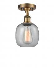  516-1C-BB-G104 - Belfast - 1 Light - 6 inch - Brushed Brass - Semi-Flush Mount