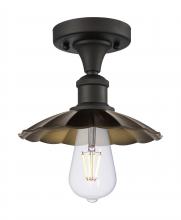  516-1C-OB-M17-OB - Scallop - 1 Light - 8 inch - Oil Rubbed Bronze - Semi-Flush Mount