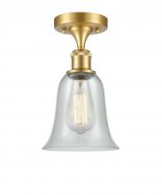  516-1C-SG-G2812 - Hanover - 1 Light - 6 inch - Satin Gold - Semi-Flush Mount