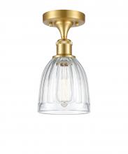  516-1C-SG-G442 - Brookfield - 1 Light - 6 inch - Satin Gold - Semi-Flush Mount