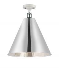  516-1C-WPC-MBC-16-PC - Berkshire - 1 Light - 16 inch - White Polished Chrome - Semi-Flush Mount