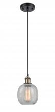  516-1P-BAB-G105 - Belfast - 1 Light - 6 inch - Black Antique Brass - Cord hung - Mini Pendant