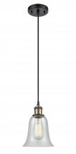  516-1P-BAB-G2812 - Hanover - 1 Light - 6 inch - Black Antique Brass - Cord hung - Mini Pendant