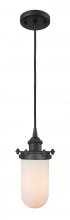  516-1P-BK-232-W - Kingsbury - 1 Light - 4 inch - Matte Black - Cord hung - Mini Pendant