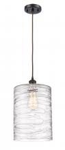  516-1P-OB-G1113-L - Cobbleskill - 1 Light - 9 inch - Oil Rubbed Bronze - Cord hung - Mini Pendant