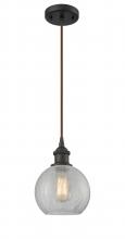  516-1P-OB-G125 - Athens - 1 Light - 8 inch - Oil Rubbed Bronze - Cord hung - Mini Pendant