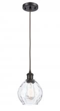  516-1P-OB-G362 - Waverly - 1 Light - 6 inch - Oil Rubbed Bronze - Cord hung - Mini Pendant