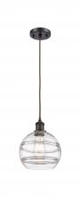  516-1P-OB-G556-8CL - Rochester - 1 Light - 8 inch - Oil Rubbed Bronze - Cord hung - Mini Pendant