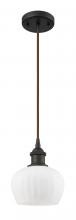  516-1P-OB-G91 - Fenton - 1 Light - 7 inch - Oil Rubbed Bronze - Cord hung - Mini Pendant