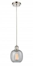  516-1P-PN-G104 - Belfast - 1 Light - 6 inch - Polished Nickel - Cord hung - Mini Pendant