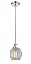  516-1P-PN-G105 - Belfast - 1 Light - 6 inch - Polished Nickel - Cord hung - Mini Pendant