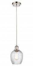  516-1P-PN-G292 - Salina - 1 Light - 6 inch - Polished Nickel - Cord hung - Mini Pendant