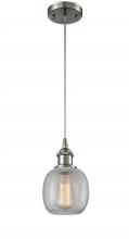  516-1P-SN-G105 - Belfast - 1 Light - 6 inch - Brushed Satin Nickel - Cord hung - Mini Pendant