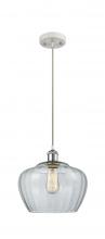  516-1P-WPC-G92-L - Fenton - 1 Light - 11 inch - White Polished Chrome - Cord hung - Mini Pendant