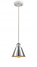  516-1P-WPC-M8 - Smithfield - 1 Light - 7 inch - White Polished Chrome - Cord hung - Mini Pendant