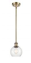  516-1S-AB-G124-6-LED - Athens - 1 Light - 6 inch - Antique Brass - Mini Pendant