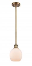  516-1S-BB-G101 - Belfast - 1 Light - 6 inch - Brushed Brass - Mini Pendant