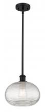  516-1S-BK-G555-10CL - Ithaca - 1 Light - 10 inch - Matte Black - Mini Pendant