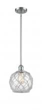  516-1S-PC-G122-8RW - Farmhouse Rope - 1 Light - 8 inch - Polished Chrome - Mini Pendant