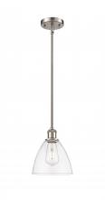  516-1S-SN-GBD-752 - Bristol - 1 Light - 8 inch - Brushed Satin Nickel - Mini Pendant