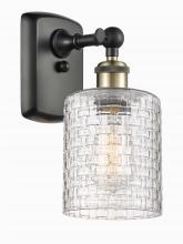  516-1W-BAB-G112C-5CL - Cobbleskill - 1 Light - 5 inch - Black Antique Brass - Sconce