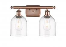  516-2W-AC-G558-6CL - Bella - 2 Light - 16 inch - Antique Copper - Bath Vanity Light